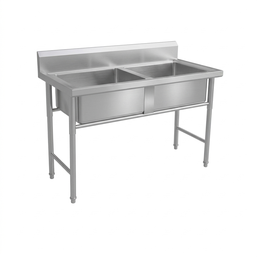 Stainless Steel Double-Bowl Sink 120*70
